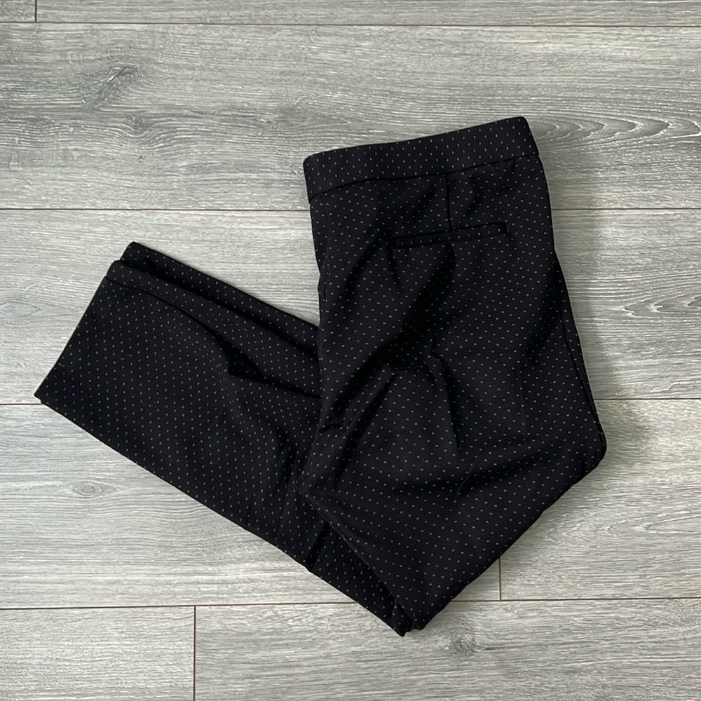 Black Patterned Office Pant